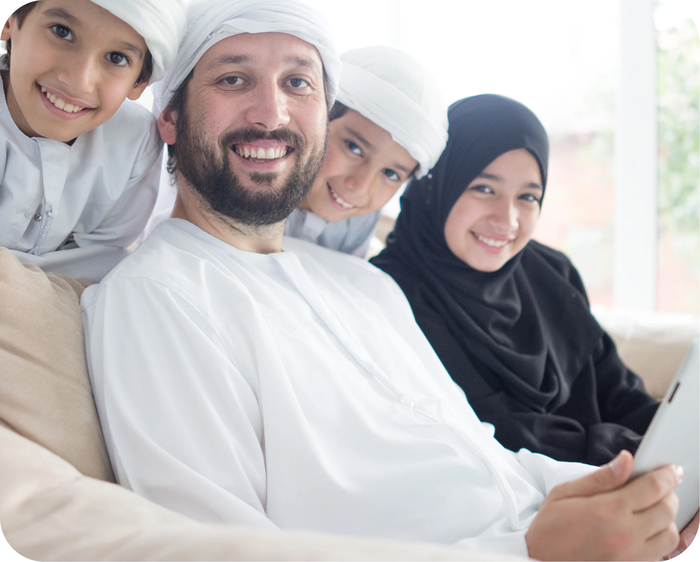 A family collaborating together
