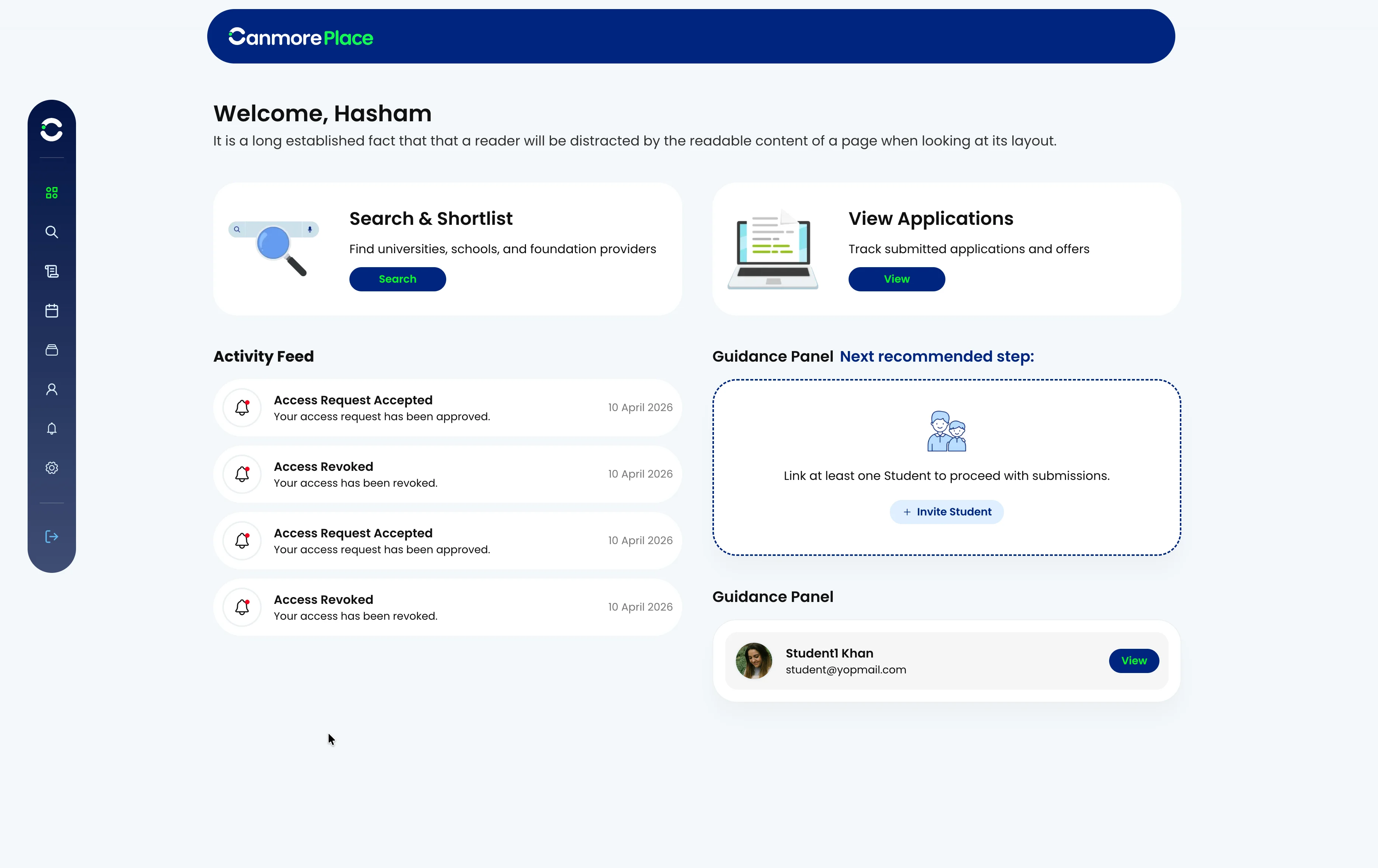 Applications screen 1